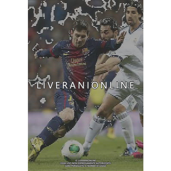 FC Barcelona\'s Lionel Messi during spanish Kings Cup match on January 30th 2013. Photo: Cid-Fuentes Cebolla / ALFAQUI AG ALDO LIVERANI S A S ONLY ITALY