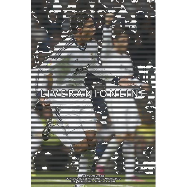 Real Madrid\'s Raphael Varane goal during spanish Kings Cup match on January 30th 2013. Photo: Cid-Fuentes Cebolla / ALFAQUI AG ALDO LIVERANI S A S ONLY ITALY