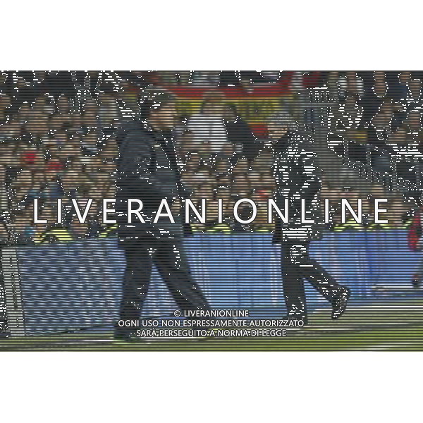 Real Madrid\'s Jose Mourinho and FC Barcelona\'s Jordi Roura during spanish Kings Cup match on January 30th 2013. Photo: Cid-Fuentes Cebolla / ALFAQUI AG ALDO LIVERANI S A S ONLY ITALY