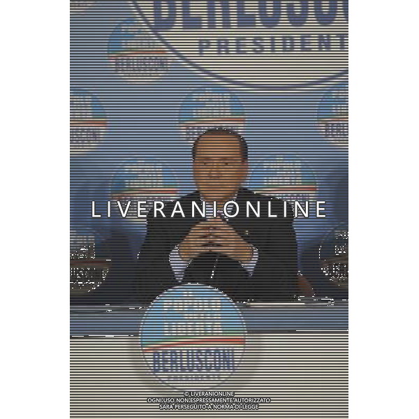Conferenza stampa nella sede del PDL di Via dell\'Umilta\' a Roma 01/02/2013 nella foto Silvio Berlusconi ©Corradetti/AGENZIA ALDO LIVERANI SAS
