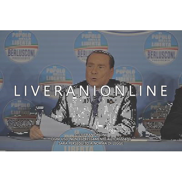 Conferenza stampa nella sede del PDL di Via dell\'Umilta\' a Roma 01/02/2013 nella foto Silvio Berlusconi ©Corradetti/AGENZIA ALDO LIVERANI SAS