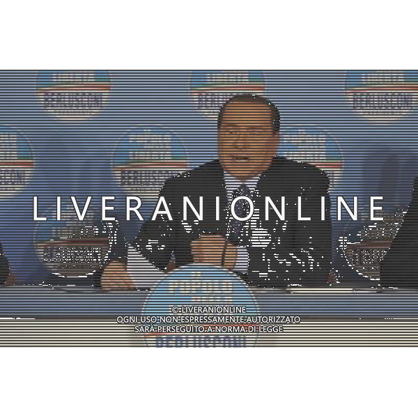 Conferenza stampa nella sede del PDL di Via dell\'Umilta\' a Roma 01/02/2013 nella foto Silvio Berlusconi ©Corradetti/AGENZIA ALDO LIVERANI SAS