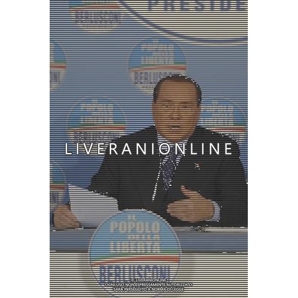 Conferenza stampa nella sede del PDL di Via dell\'Umilta\' a Roma 01/02/2013 nella foto Silvio Berlusconi ©Corradetti/AGENZIA ALDO LIVERANI SAS