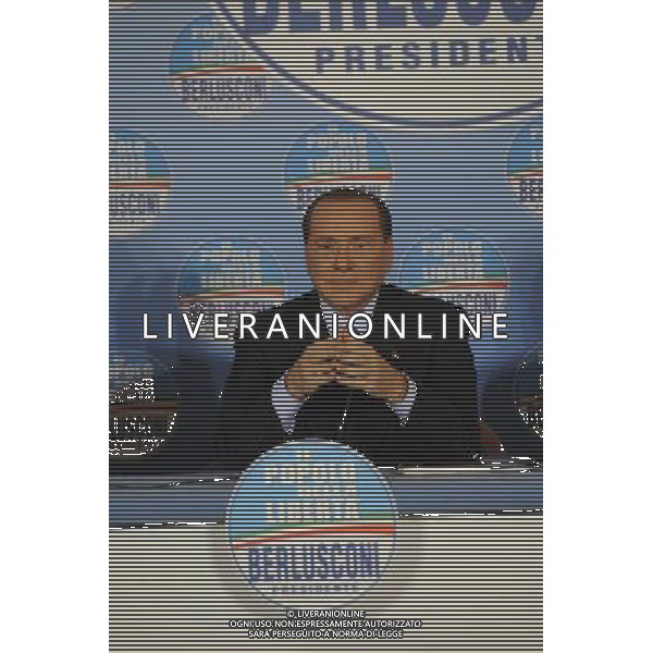 Conferenza stampa nella sede del PDL di Via dell\'Umilta\' a Roma 01/02/2013 nella foto Silvio Berlusconi ©Corradetti/AGENZIA ALDO LIVERANI SAS