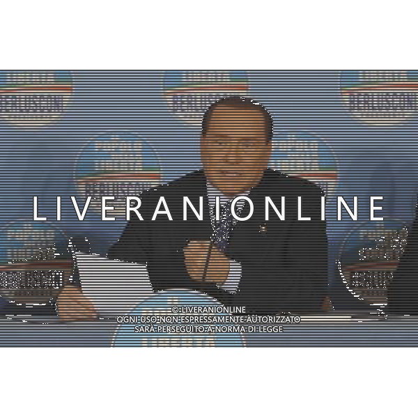 Conferenza stampa nella sede del PDL di Via dell\'Umilta\' a Roma 01/02/2013 nella foto Silvio Berlusconi ©Corradetti/AGENZIA ALDO LIVERANI SAS
