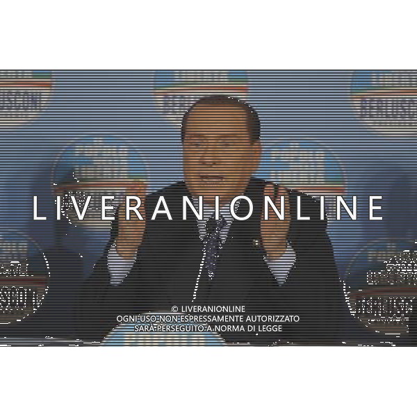 Conferenza stampa nella sede del PDL di Via dell\'Umilta\' a Roma 01/02/2013 nella foto Silvio Berlusconi ©Corradetti/AGENZIA ALDO LIVERANI SAS
