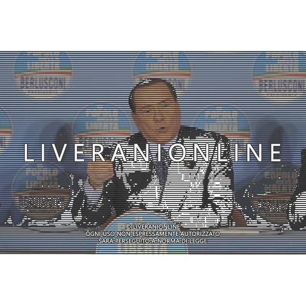 Conferenza stampa nella sede del PDL di Via dell\'Umilta\' a Roma 01/02/2013 nella foto Silvio Berlusconi ©Corradetti/AGENZIA ALDO LIVERANI SAS