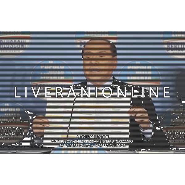 Conferenza stampa nella sede del PDL di Via dell\'Umilta\' a Roma 01/02/2013 nella foto Silvio Berlusconi ©Corradetti/AGENZIA ALDO LIVERANI SAS