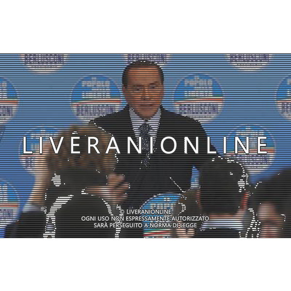 MILANO 3/2/2013 FIERAMILANOCITY CONFERENZA STAMPA DI SILVIO BERLUSCONI NELLA FOTO SILVIO BERLUSCONI FOTO ROMANO/AG ALDO LIVERANI