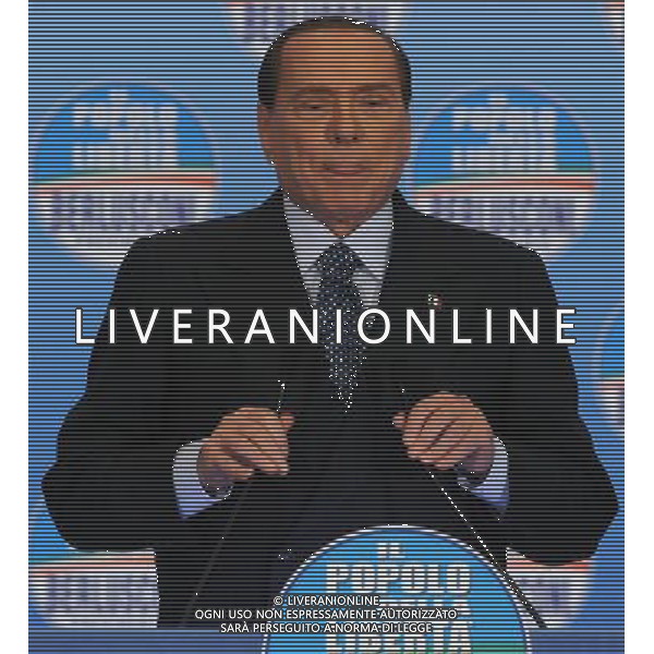 MILANO 3/2/2013 FIERAMILANOCITY CONFERENZA STAMPA DI SILVIO BERLUSCONI NELLA FOTO SILVIO BERLUSCONI FOTO ROMANO/AG ALDO LIVERANI
