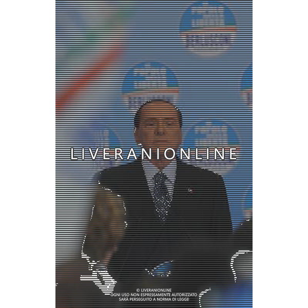 MILANO 3/2/2013 FIERAMILANOCITY CONFERENZA STAMPA DI SILVIO BERLUSCONI NELLA FOTO SILVIO BERLUSCONI FOTO ROMANO/AG ALDO LIVERANI