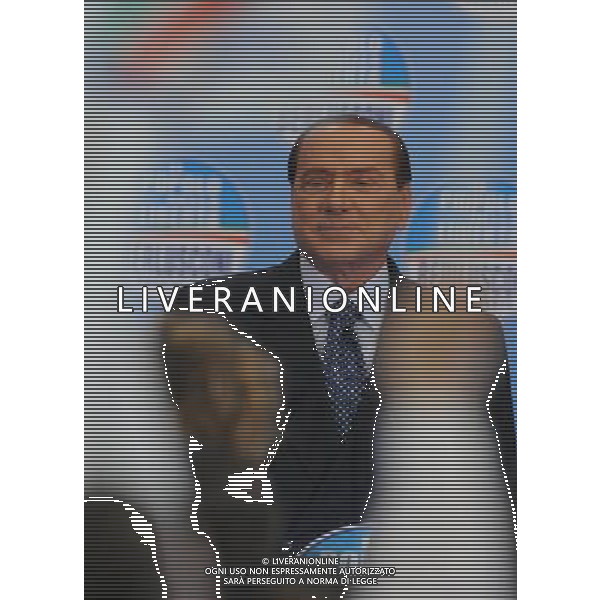 MILANO 3/2/2013 FIERAMILANOCITY CONFERENZA STAMPA DI SILVIO BERLUSCONI NELLA FOTO SILVIO BERLUSCONI FOTO ROMANO/AG ALDO LIVERANI