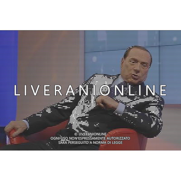 Silvio Berlusconi ospite della trasmissione televisiva L\'aria che tira a La7 - Roma 04 febbraio 2013 ©Corradetti/AGENZIA ALDO LIVERANI SAS