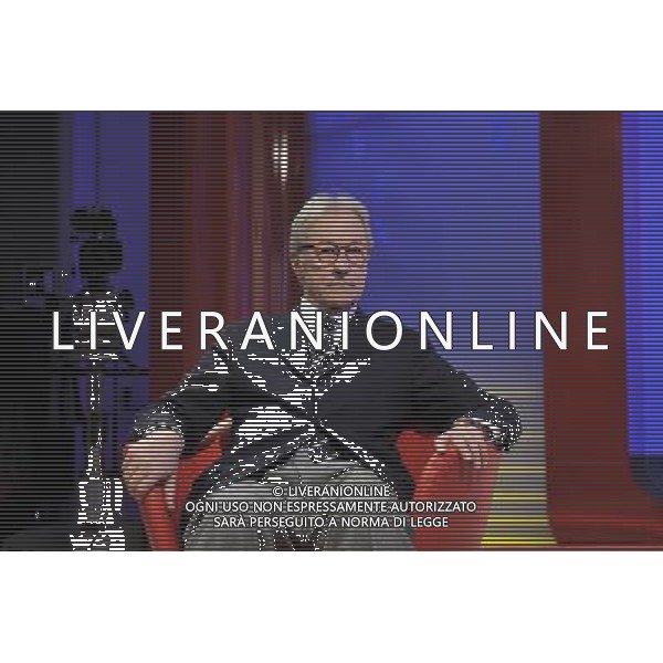 Vittorio Feltri ospite della trasmissione televisiva L\'aria che tira a La7 - Roma 04 febbraio 2013 ©Corradetti/AGENZIA ALDO LIVERANI SAS