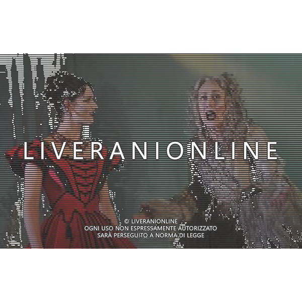 Grace Rowe and Paula Wilcox in the Great Expectations Theatre Play at the Vaudeville Theatre, The Strand, London 4th February 2013 ©PHOTOSHOT/AGENZIA ALDO LIVERANI SAS - ITALY ONLY - EDITORIAL USE ONLY