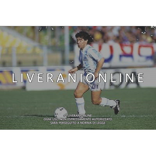 ARGENTINA CALCIO 1990 NELLA FOTO DIEGO ARMANDO MARADONA FOTO ALDO LIVERANI 