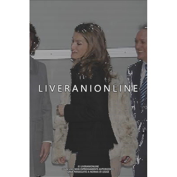 Madrid (04/02/2013).-S.A.R. La princesa de Asturias, Da. Letizia Ortiz, preside el Foro contra el càncer \'Por un enfoque inegral\'. Photo: Alex Cid-Fuentes / ALFAQUI /AGENZIA ALDO LIVERANI SAS - ITALY ONLY - REALI SPAGNOLI: S.A.R. La principessa delle Asturie, Laetizia Ortiz, presiede il Forum contro il cancro a Madrid Spagna 4 febbraio 2013