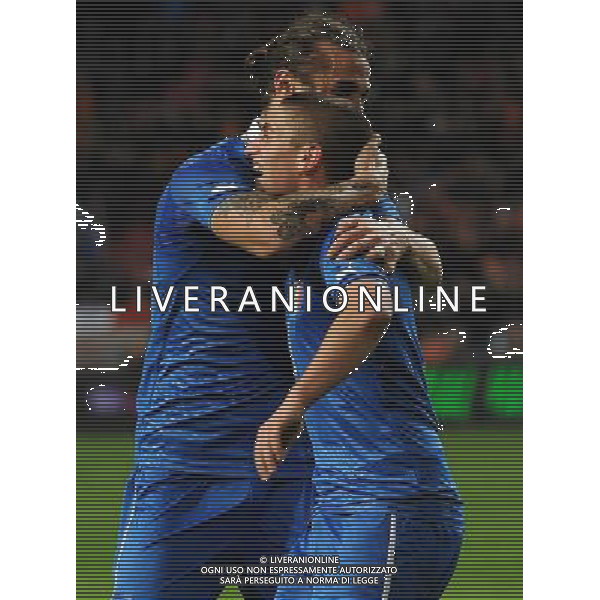 Gara Amichevole Amsterdam - 06.02.2013 Olanda-Italia Nella Foto:verratti esulta con osvaldo /Ph.Vitez-Ag. Aldo Liverani