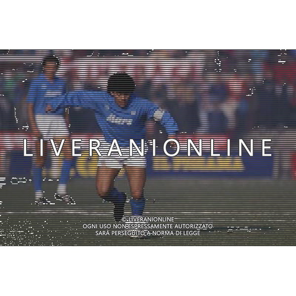 NAPOLI CALCIO NELLA FOTO DIEGO ARMANDO MARADONA FOTO ALDO LIVERANI 