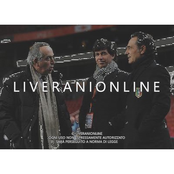 Gara Amichevole Amsterdam - 06.02.2013 Olanda-Italia Nella Foto:Prandellli Cesare-Albertini Demetrio-Abete Giancarlo /Ph.Vitez-Ag. Aldo Liverani