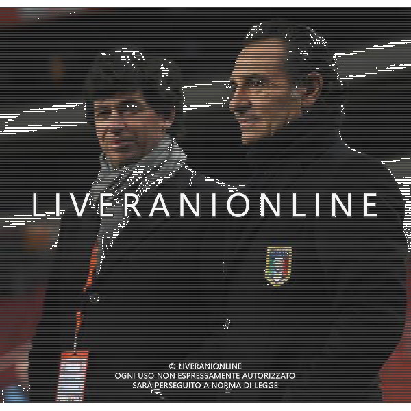 Gara Amichevole Amsterdam - 06.02.2013 Olanda-Italia Nella Foto:Prandellli Cesare-Albertini Demetrio /Ph.Vitez-Ag. Aldo Liverani