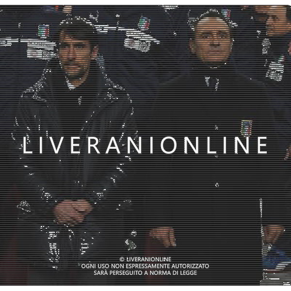 Gara Amichevole Amsterdam - 06.02.2013 Olanda-Italia Nella Foto:Prandellli Cesare-Pin Gabriele /Ph.Vitez-Ag. Aldo Liverani