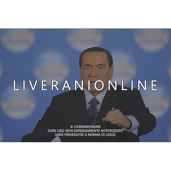 ROMA 07/02/2013 MANIFESTAZIONE DEL PDL NELLA FOTO SILVIO BERLUSCONI FOTO CORRADETTI FAB-AG ALDO LIVERANI S A S