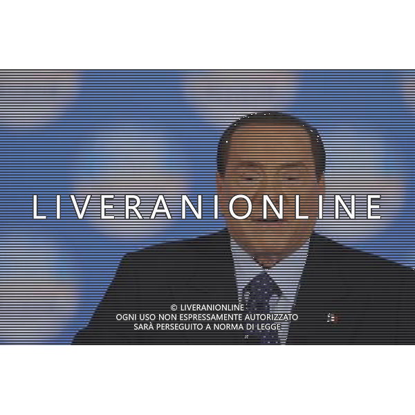 ROMA 07/02/2013 MANIFESTAZIONE DEL PDL NELLA FOTO SILVIO BERLUSCONI FOTO CORRADETTI FAB-AG ALDO LIVERANI S A S