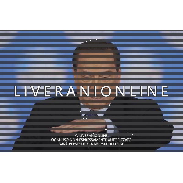ROMA 07/02/2013 MANIFESTAZIONE DEL PDL NELLA FOTO SILVIO BERLUSCONI FOTO CORRADETTI FAB-AG ALDO LIVERANI S A S
