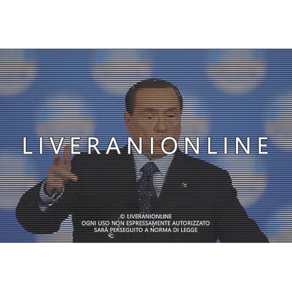 ROMA 07/02/2013 MANIFESTAZIONE DEL PDL NELLA FOTO SILVIO BERLUSCONI FOTO CORRADETTI FAB-AG ALDO LIVERANI S A S