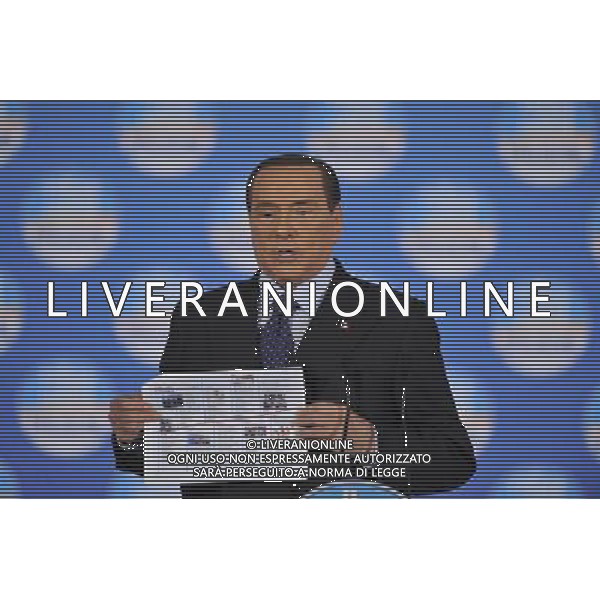 ROMA 07/02/2013 MANIFESTAZIONE DEL PDL NELLA FOTO SILVIO BERLUSCONI FOTO CORRADETTI FAB-AG ALDO LIVERANI S A S