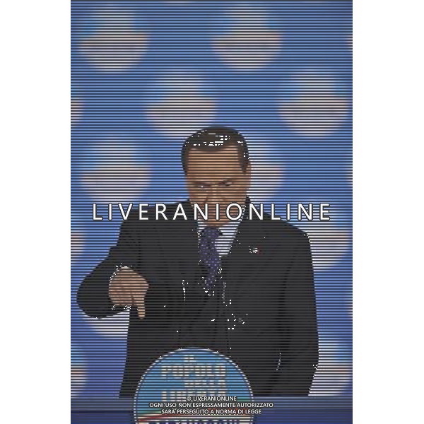 ROMA 07/02/2013 MANIFESTAZIONE DEL PDL NELLA FOTO SILVIO BERLUSCONI FOTO CORRADETTI FAB-AG ALDO LIVERANI S A S