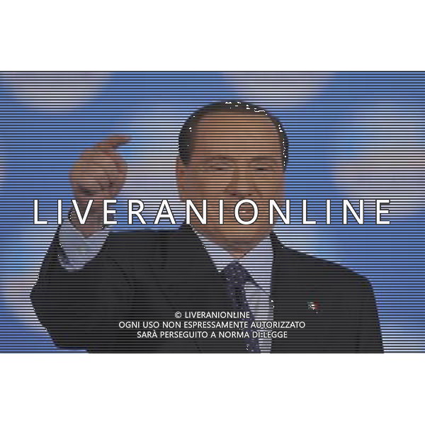 ROMA 07/02/2013 MANIFESTAZIONE DEL PDL NELLA FOTO SILVIO BERLUSCONI FOTO CORRADETTI FAB-AG ALDO LIVERANI S A S