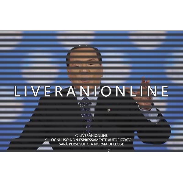 ROMA 07/02/2013 MANIFESTAZIONE DEL PDL NELLA FOTO SILVIO BERLUSCONI FOTO CORRADETTI FAB-AG ALDO LIVERANI S A S