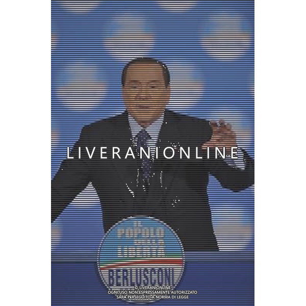 ROMA 07/02/2013 MANIFESTAZIONE DEL PDL NELLA FOTO SILVIO BERLUSCONI FOTO CORRADETTI FAB-AG ALDO LIVERANI S A S