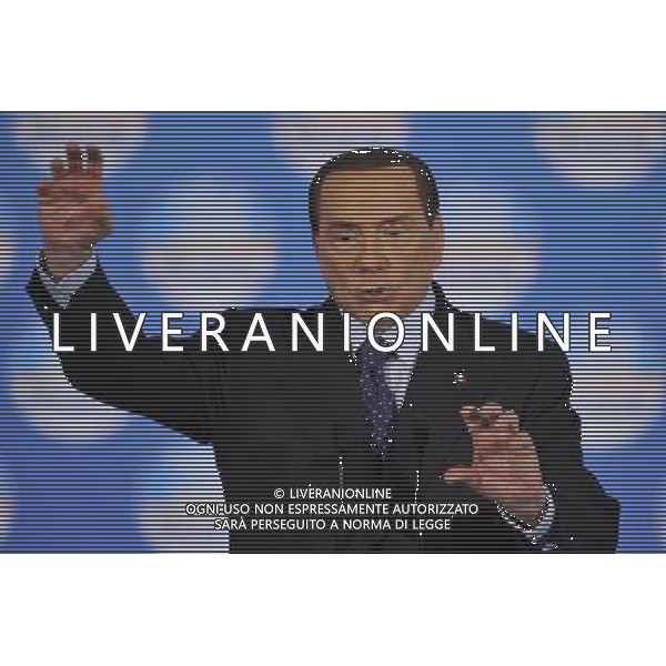 ROMA 07/02/2013 MANIFESTAZIONE DEL PDL NELLA FOTO SILVIO BERLUSCONI FOTO CORRADETTI FAB-AG ALDO LIVERANI S A S