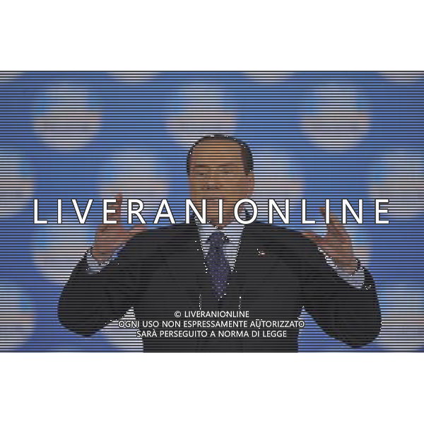 ROMA 07/02/2013 MANIFESTAZIONE DEL PDL NELLA FOTO SILVIO BERLUSCONI FOTO CORRADETTI FAB-AG ALDO LIVERANI S A S