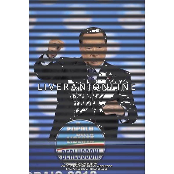 ROMA 07/02/2013 MANIFESTAZIONE DEL PDL NELLA FOTO SILVIO BERLUSCONI FOTO CORRADETTI FAB-AG ALDO LIVERANI S A S