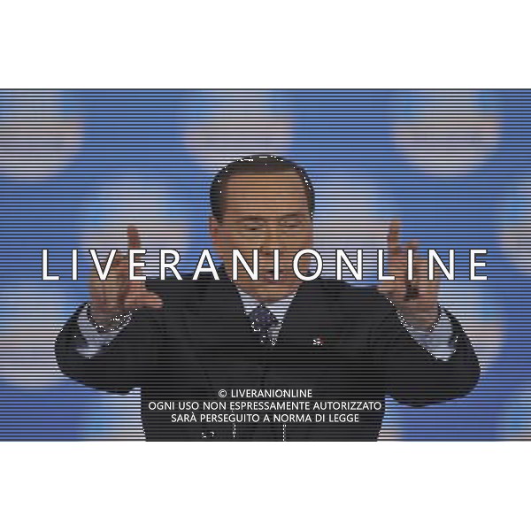 ROMA 07/02/2013 MANIFESTAZIONE DEL PDL NELLA FOTO SILVIO BERLUSCONI FOTO CORRADETTI FAB-AG ALDO LIVERANI S A S