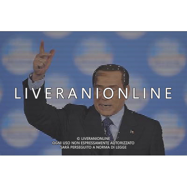 ROMA 07/02/2013 MANIFESTAZIONE DEL PDL NELLA FOTO SILVIO BERLUSCONI FOTO CORRADETTI FAB-AG ALDO LIVERANI S A S
