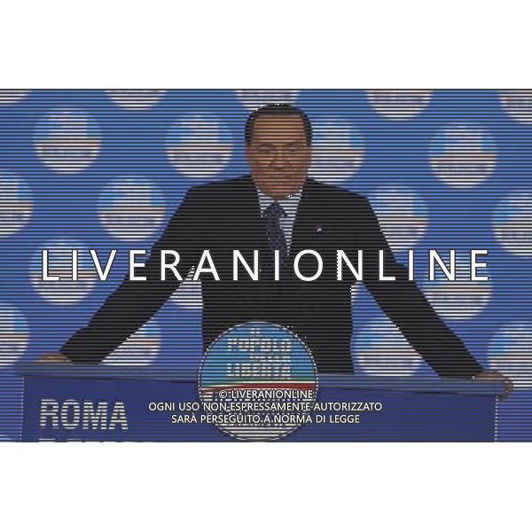 ROMA 07/02/2013 MANIFESTAZIONE DEL PDL NELLA FOTO SILVIO BERLUSCONI FOTO CORRADETTI FAB-AG ALDO LIVERANI S A S