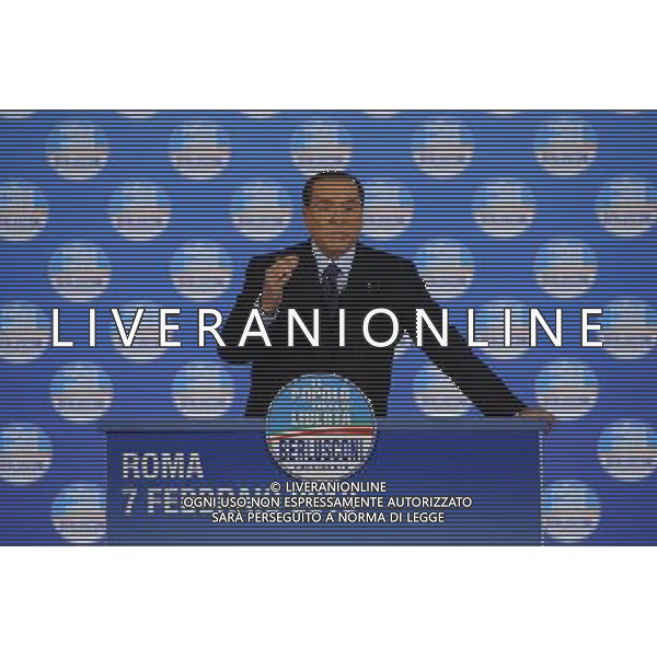ROMA 07/02/2013 MANIFESTAZIONE DEL PDL NELLA FOTO SILVIO BERLUSCONI FOTO CORRADETTI FAB-AG ALDO LIVERANI S A S