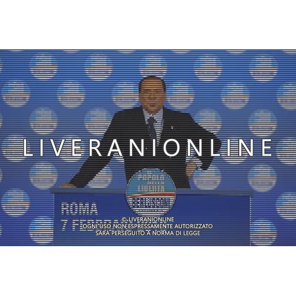 ROMA 07/02/2013 MANIFESTAZIONE DEL PDL NELLA FOTO SILVIO BERLUSCONI FOTO CORRADETTI FAB-AG ALDO LIVERANI S A S