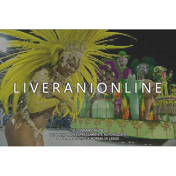 (130209) -- RIO DE JANEIRO, Feb. 9, 2013 () -- A performer participates in the samba parade in Rio de Janeiro, Brazil, Feb. 8, 2013. (/Weng Xinyang) (zw) ©photoshot/AGENZIA ALDO LIVERANI SAS - ITALY ONLY - Partecipanti alla sfilata samba per il carnevale a Rio de Janeiro, in Brasile, 8 febbraio 2013.