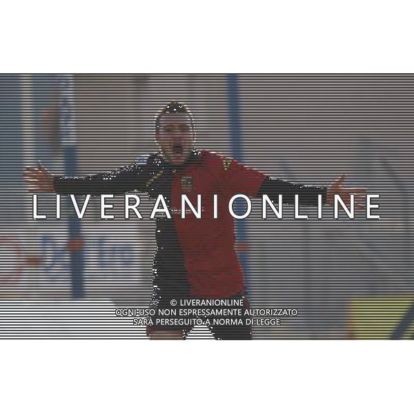 esultanza kirilov gol 1-0, Lumezzane-Cremonese calcio lega pro 1, Lumezzane 10 febbraio 2013.Ph Fotolive Filippo Venezia