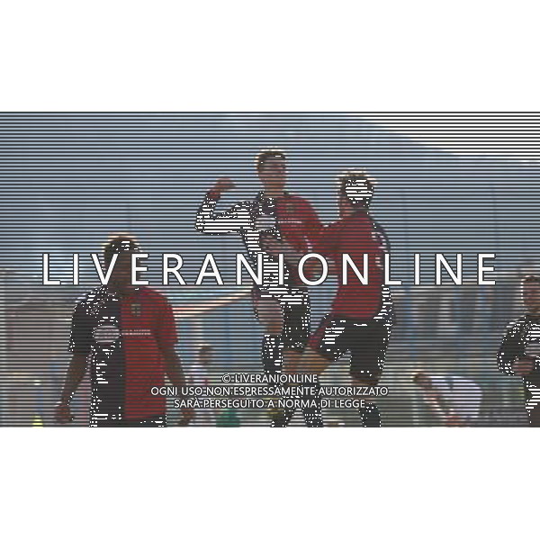 esultanza inglese gol 2-0 , Lumezzane-Cremonese calcio lega pro 1, Lumezzane 10 febbraio 2013.Ph Fotolive Filippo Venezia