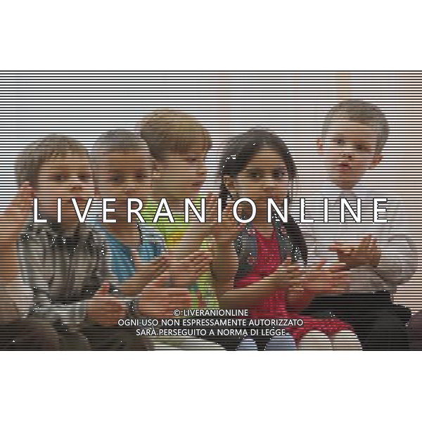 (130207) -- ST. PETERSBURG, Feb. 7, 2013 () -- Childern attend the inauguration ceremony of a kindergarten in St. Petersburg, Russia, Feb. 6, 2013. () (zw) ©photoshot/AGENZIA ALDO LIVERANI SAS - ITALY ONLY - Inaugurazione di un asilo a San Pietroburgo, in Russia, 6 febbraio 2013.