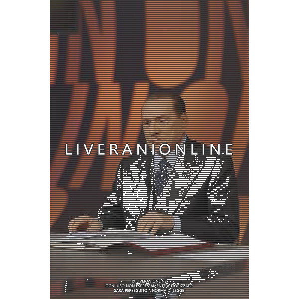 Silvio Berlusconi ospite a La7 della trasmissione In Onda di Luca Telese e Nicola Porro Roma 10 febbraio 2013 ©Corradetti/AGENZIA ALDO LIVERANI SAS