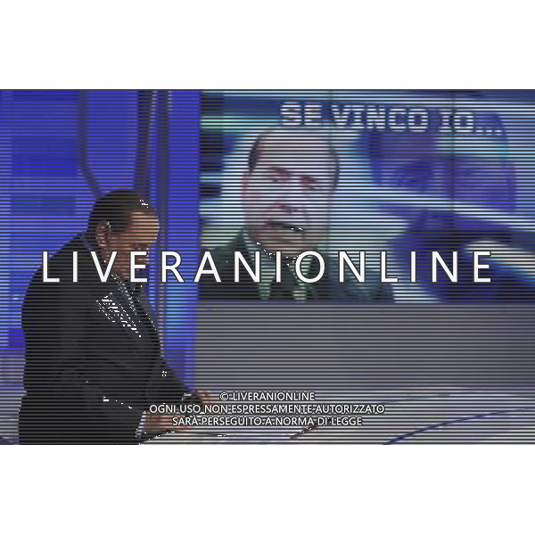 Silvio Berlusconi ospite della trasmissione televisiva UnoMattina a Roma 11 febbraio 2013 ©Corradetti/AGENZIA ALDO LIVERANI SAS