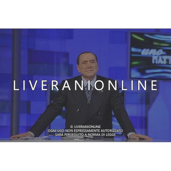 Silvio Berlusconi ospite della trasmissione televisiva UnoMattina a Roma 11 febbraio 2013 ©Corradetti/AGENZIA ALDO LIVERANI SAS